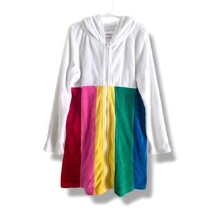 Hanna Andersson Girls 8 Sunsoft Rainbow Terry Swim Cover-up